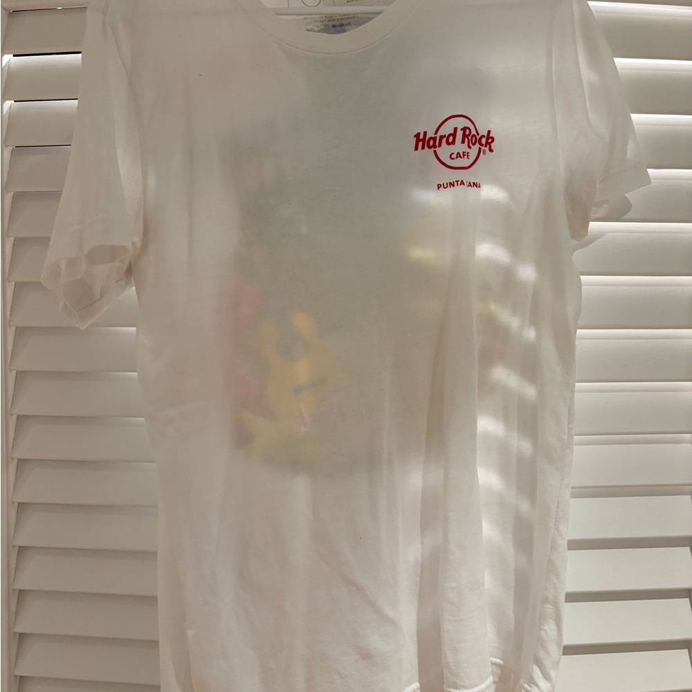 Hard Rock Cafe White Tee with Red Logo